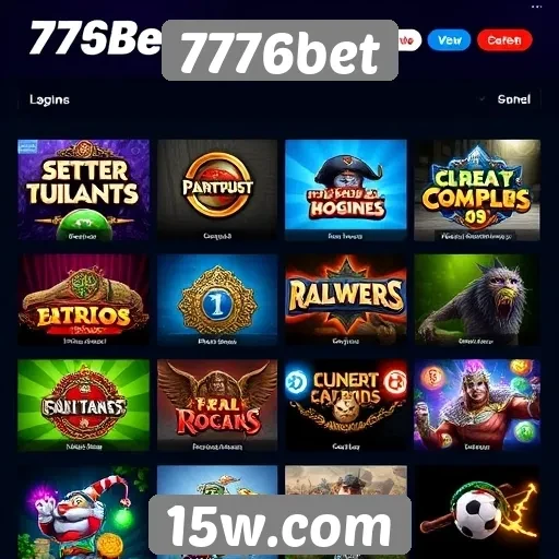 Variedade de jogos disponíveis na plataforma 7776bet